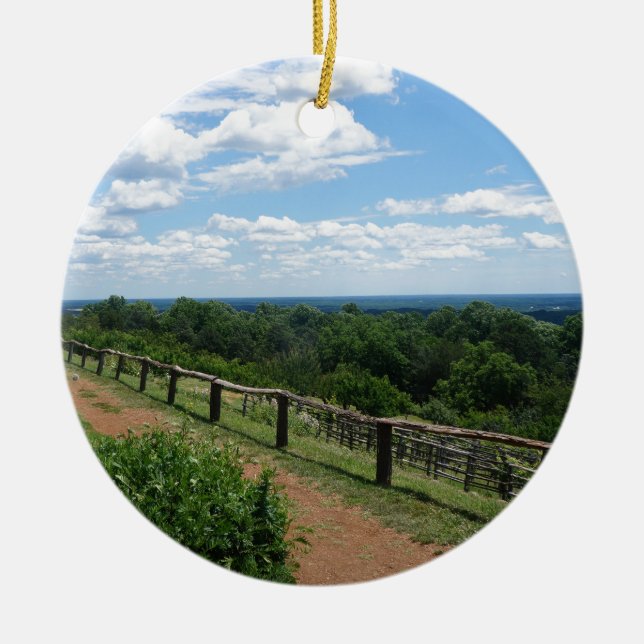 A View From Monticello Ceramic Tree Decoration (Front)