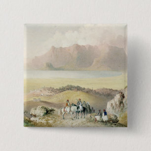 A View in Greece 15 Cm Square Badge