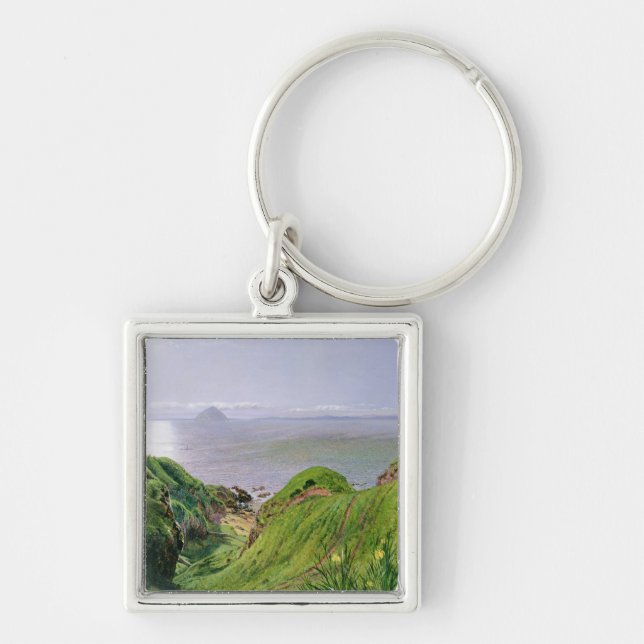 A View of Ailsa Craig and the Isle of Arran, 1860 Key Ring (Front)