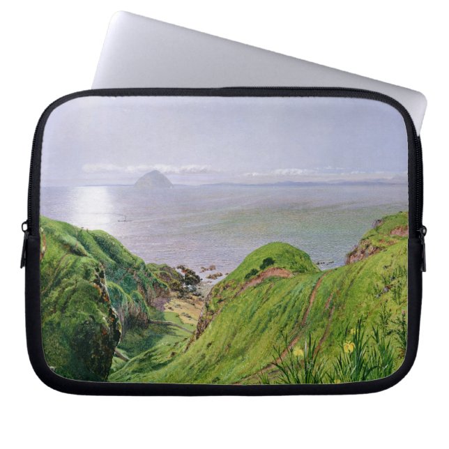 A View of Ailsa Craig and the Isle of Arran, 1860 Laptop Sleeve (Front)