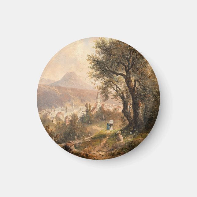 A View of Bad Aussee – Emil Barbarini Magnet (Front)
