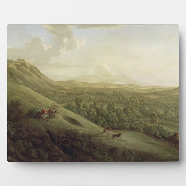 A View of Boxhill, Surrey, with Dorking in the Dis Plaque (Front)