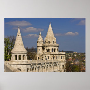 A view of Budapest from Castle Hill. Poster
