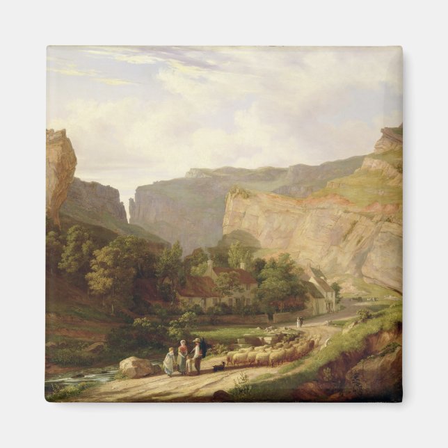 A View of Cheddar Gorge (oil on canvas) Magnet (Front)