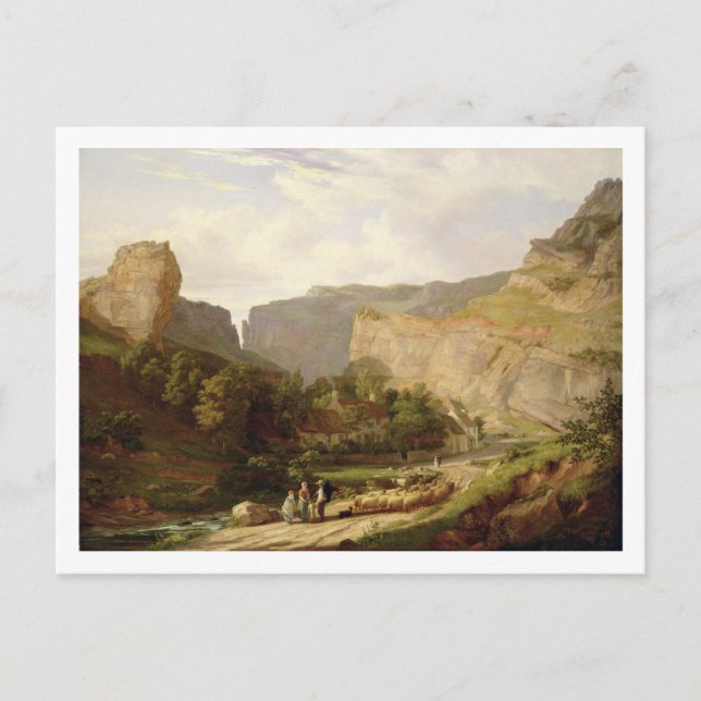 A View of Cheddar Gorge (oil on canvas) Postcard (Front)