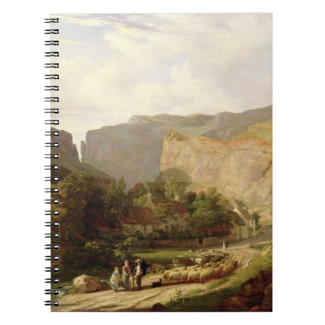 A View of Cheddar Gorge (oil on canvas) Spiral Notebook (Front)