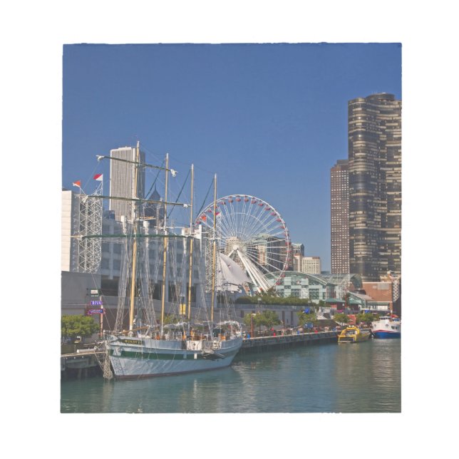 A view of Chicago's Navy Pier 2 Notepad (Front)