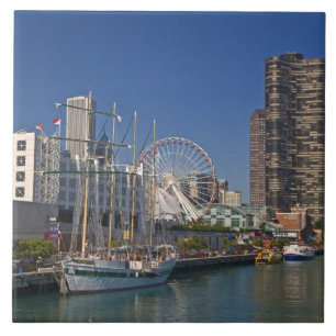 A view of Chicago's Navy Pier 2 Tile