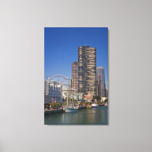 A view of Chicago's Navy Pier Canvas Print