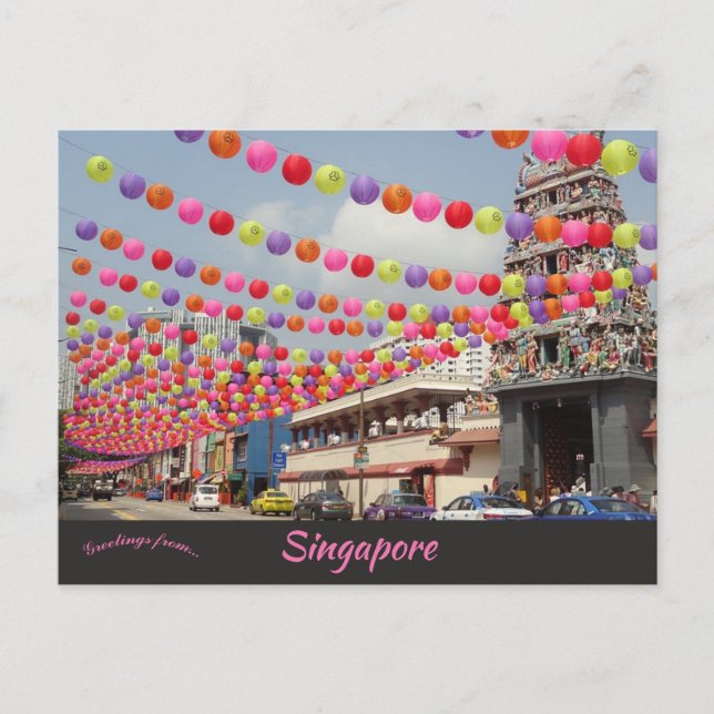 A View of Chinatown Singapore Postcard (Front)