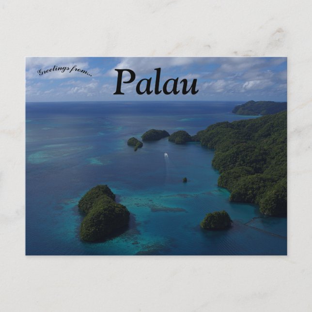 A View of Kokor Palau Postcard (Front)