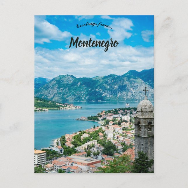 A View of Kotor Montenegro Postcard (Front)