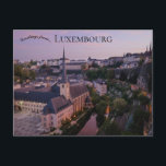 A View of Luxembourg City in Luxembourg Postcard<br><div class="desc">This postcard features a view of Luxembourg City in Luxembourg. Photo credit: Cedric Letsch,  2020.

Enjoy your new A View of Luxembourg City in Luxembourg Postcard!</div>