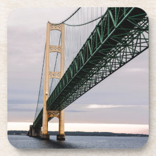 A view of Mackinac Bridge from Lake Michigan 2 Coaster
