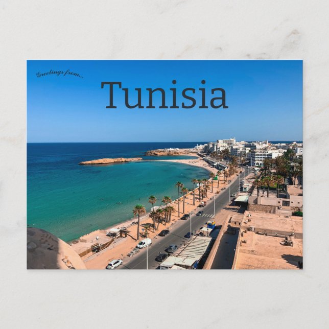 A View of Monastir Tunisia Postcard (Front)