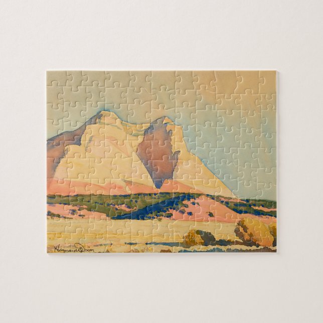 A view of Mount Carmel, Utah by Maynard Dixon Jigsaw Puzzle (Horizontal)
