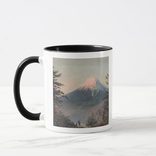 A View of Mount Fusiyama with Figures in the Foreg Mug (Left)