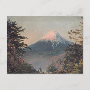 A View of Mount Fusiyama with Figures in the Foreg Postcard
