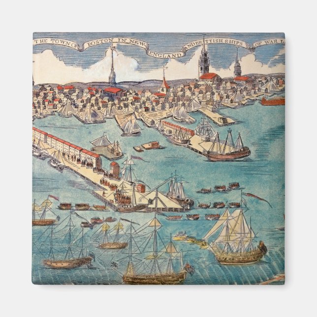 A View of Part of the Town of Boston Magnet (Front)