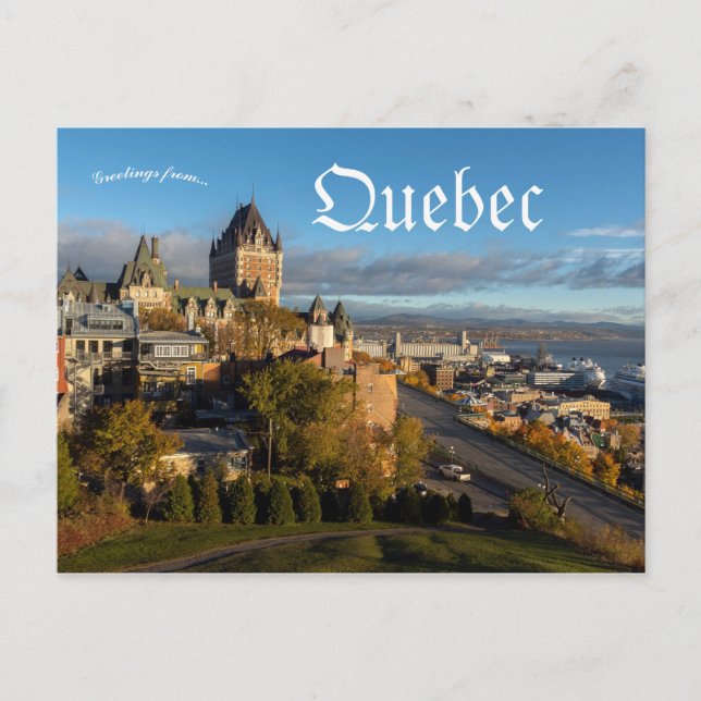 A View of Quebec City Quebec Canada Postcard (Front)