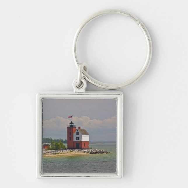 A view of Round Island Light Station. Key Ring (Front)