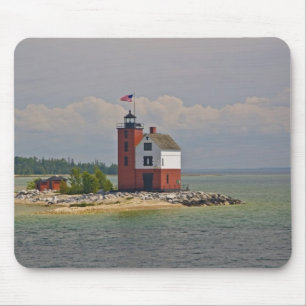 A view of Round Island Light Station. Mouse Pad