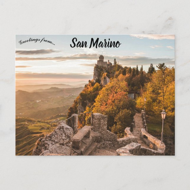 A View of San Marino Postcard (Front)
