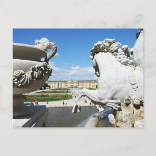 A view of Schonbrunn Palace in Vienna, Austria. Postcard