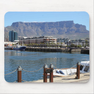 A View of Table Mountain across Cape Town Harbour Mouse Pad