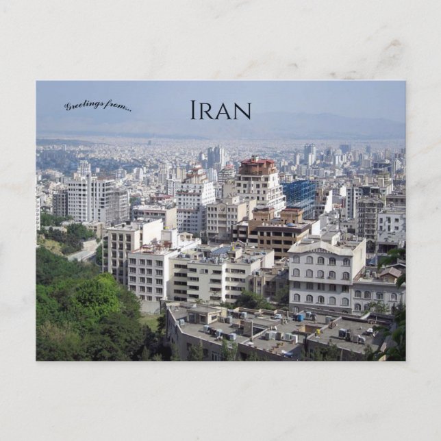 A View of Tehran Iran Postcard (Front)