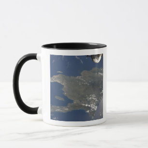 A view of the Caribbean island of Hispaniola Mug