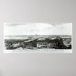 A View of the Cities of London and Westminster Poster
