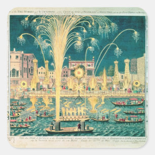 A View of the Fireworks and Illuminations Square Sticker