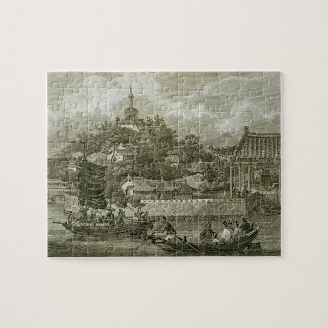A View of the Gardens of the Imperial Palace, Peki Jigsaw Puzzle (Horizontal)