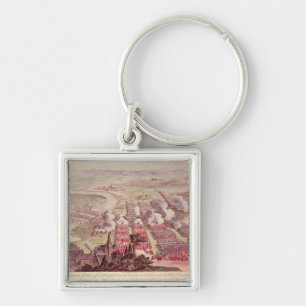 A View of the Glorious Action of Dettingen Key Ring