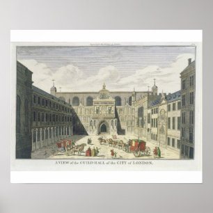 A View of the Guild Hall of the City of London, fr Poster