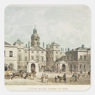 A view of the Horse Guards from Whitehall Square Sticker