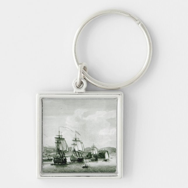 A View of the Island of St.Lucie Key Ring (Front)