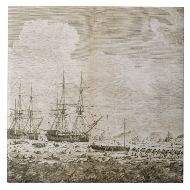 A View of the 'Racehorse' and 'Carcass', August 7t Tile (Front)