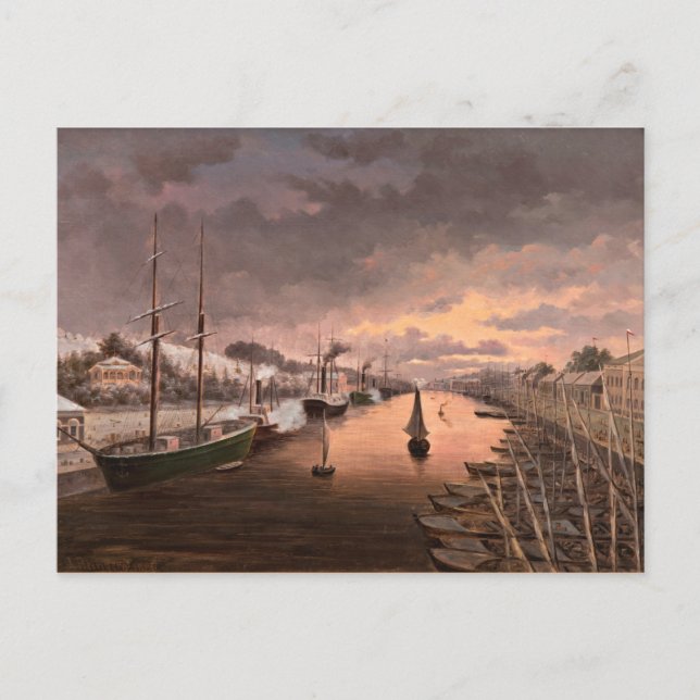 A View of the River Aura in Turku Postcard (Front)