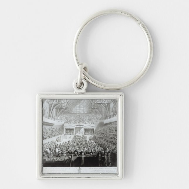A View of The Trial of Warren Hastings Key Ring (Front)