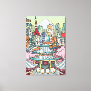 A View of Tokyo Canvas Print