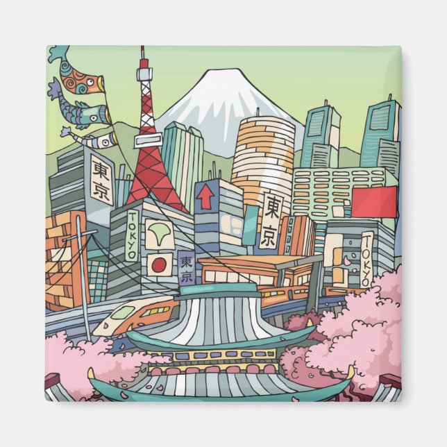 A View of Tokyo Magnet (Front)