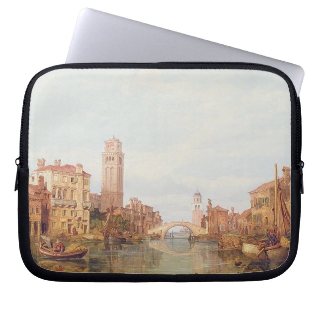 A View of Verona, 1848 (oil on canvas) Laptop Sleeve (Front)