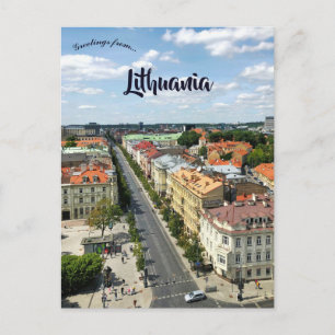 A View of Vilnius Lithuania Postcard
