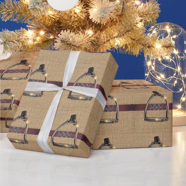 A VIEW THROUGH THE STIRRUPS WRAPPING PAPER (Holidays)