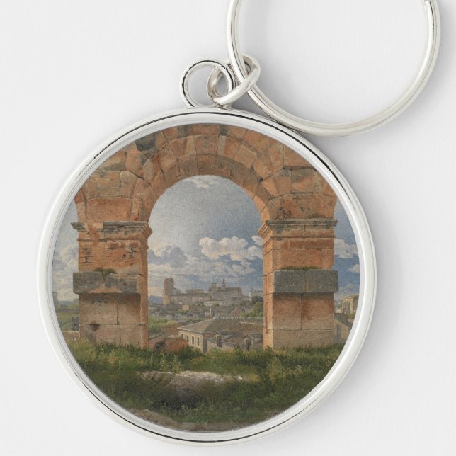 A View through Three Arches of the Colosseum Key Ring (Front)