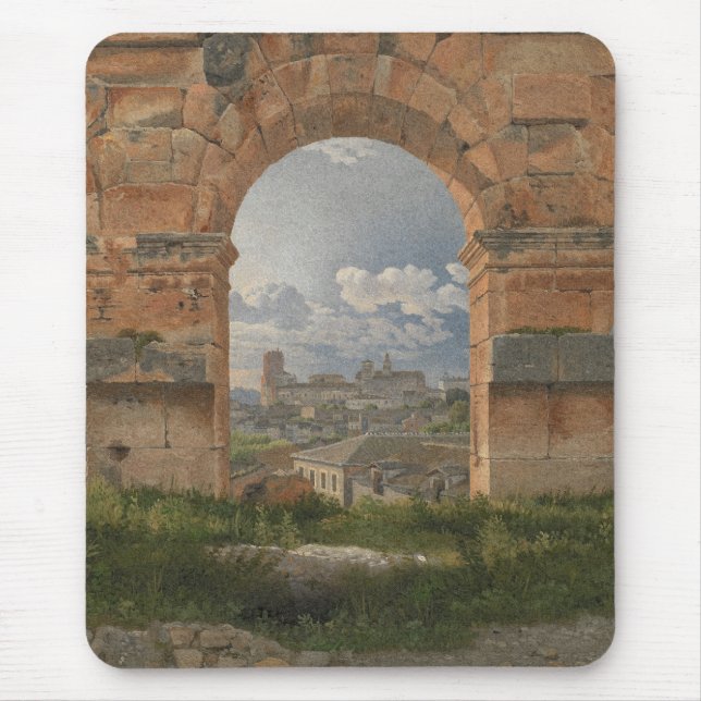 A View through Three Arches of the Colosseum Mouse Pad (Front)