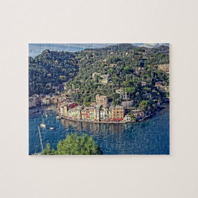 A View to Portofino, Italia - 8x10 - 100 pcs. Jigsaw Puzzle (Horizontal)