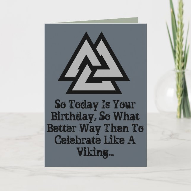 A VIKING BIRTHDAY CARD!!! CARD (Front)